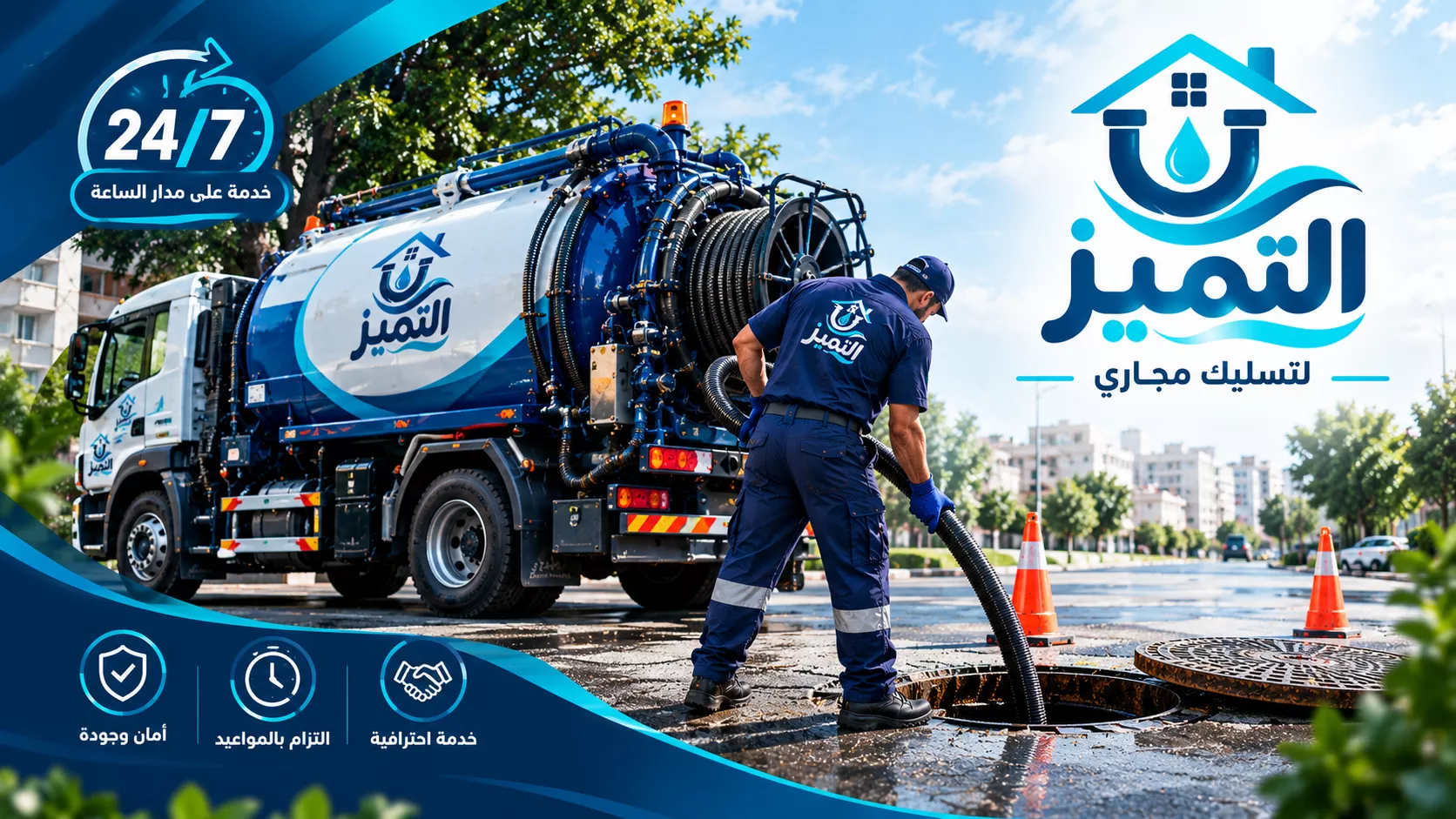 شركة التميز - تسليك المجاري وشفط البيارات